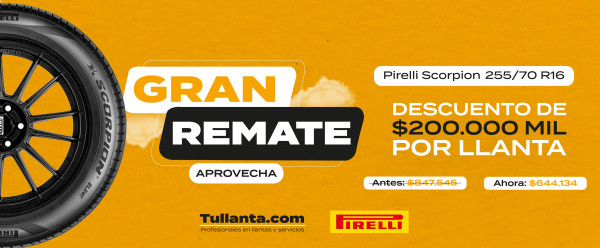 Gran Remate llanta Pirelli